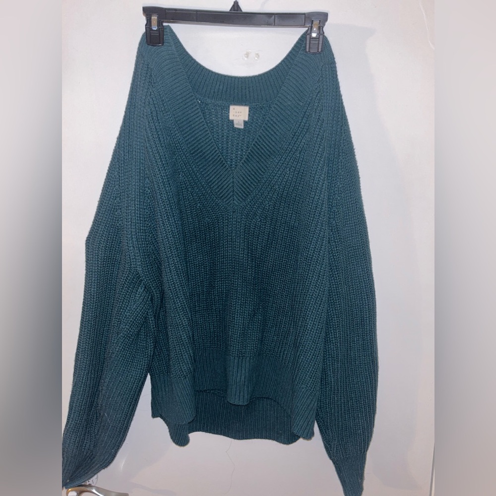 Large teal sweater